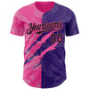Personalized Baseball Jersey Graffiti Pattern Scratch - Black Purple Pink
