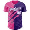 Personalized Baseball Jersey Graffiti Pattern Scratch - White Purple Pink