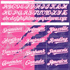 Personalized Baseball Jersey Graffiti Pattern 3D Scratch - White Purple Pink
