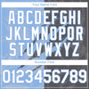 Personalized Baseball Jersey Graffiti Pattern Scratch - White Steel Gray Light Blue