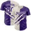Personalized Baseball Jersey Graffiti Pattern Scratch - Purple Cream