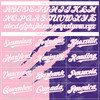 Personalized Baseball Jersey Graffiti Pattern Scratch - White Purple Light Pink
