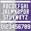 Personalized Baseball Jersey Graffiti Pattern Scratch - White Purple Gray
