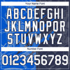 Personalized Baseball Jersey Graffiti Pattern Scratch - White Navy Thunder Blue