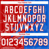 Personalized Baseball Jersey Graffiti Pattern Scratch - White Thunder Blue Red