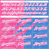 Personalized Baseball Jersey Graffiti Pattern Scratch - White Electric Blue Pink
