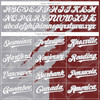 Personalized Baseball Jersey Graffiti Pattern Scratch - White Burgundy Gray