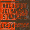 Personalized Baseball Jersey Graffiti Pattern Scratch - Brown Orange