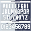 Personalized Baseball Jersey Graffiti Pattern Scratch - White Navy Silver