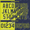 Personalized Baseball Jersey Graffiti Pattern Scratch - Navy Neon Yellow