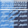 Personalized Baseball Jersey Graffiti Pattern Scratch - White Navy Electric Blue
