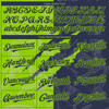 Personalized Baseball Jersey Graffiti Pattern Scratch - Navy Neon Green