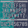 Personalized Baseball Jersey Graffiti Pattern Scratch - Gray Navy Teal