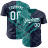 Personalized Baseball Jersey Graffiti Pattern Scratch - White Navy
