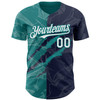 Personalized Baseball Jersey Graffiti Pattern Scratch - White Navy