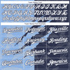 Personalized Baseball Jersey Graffiti Pattern Scratch - White Navy Light Blue