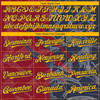 Personalized Baseball Jersey Graffiti Pattern Scratch - Gold Navy Crimson