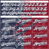 Personalized Baseball Jersey Graffiti Pattern 3D Scratch - White Navy Crimson