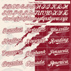 Personalized Baseball Jersey Graffiti Pattern Scratch - Cream Crimson