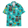 Hawaiian Shirt - Vintage Tribal Island Tiki Face Summer Aloha