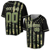 Personalized Camo USA Flag Military Baseball Jersey - Custom Name, Team & Number