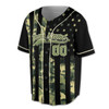 Personalized Camo USA Flag Military Baseball Jersey - Custom Name, Team & Number
