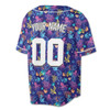 Personalized Purple Blue Octopus Coral Baseball Jersey - Custom Name, Team & Number