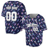 Personalized Jellyfish Pattern Baseball Jersey - Custom Name, Team & Number