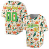 Personalized Flamingo, Watermelon Tropical Fruit Pattern Baseball Jersey - Custom Name, Team & Number