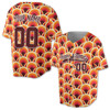 Personalized Retro Overlapping Circle Pattern Baseball Jersey - Custom Name, Team & Number