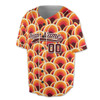 Personalized Retro Overlapping Circle Pattern Baseball Jersey - Custom Name, Team & Number