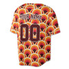 Personalized Retro Overlapping Circle Pattern Baseball Jersey - Custom Name, Team & Number