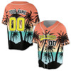 Personalized Tropical Palm Tree Summer Baseball Jersey - Custom Name & Number