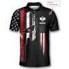 Personalized Polo Shirts Punisher Skull American Flag Pickleball - Custom Name