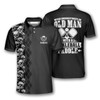 Personalized Polo Shirts Never Underestimate An Old Man With A Pickleball Paddle - Custom Name