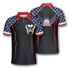 Personalized Polo Shirts Pickleball Eagle Emblem American Flag - Custom Name