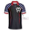 Personalized Polo Shirts Pickleball Eagle Emblem American Flag - Custom Name