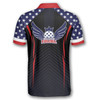 Personalized Polo Shirts Pickleball Eagle Emblem American Flag - Custom Name