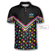 Personalized Polo Shirts Colorful Pickleball Pattern - Custom Name