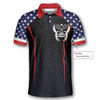 Personalized Polo Shirts Tennis Eagle American Flag - Custom Name