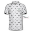 Personalized Polo Shirts Tennis Pattern Emblem - Custom Name