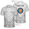 Personalized Polo Shirts Archery Target White Tribal - Custom Name & Team Name