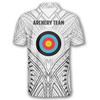 Personalized Polo Shirts Archery Target White Tribal - Custom Name & Team Name