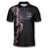 Personalized Polo Shirts Archery Smoky Us Flag - Custom Name & Team Name
