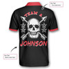 Personalized Polo Shirts Archery Skull Arrow Argyle Pattern - Custom Name & Team Name