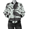 3D Bomber Jacket Black Cat Print Pattern Casual