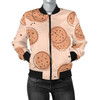 3D Bomber Jacket Biscuit Cookie Print Pattern Casual