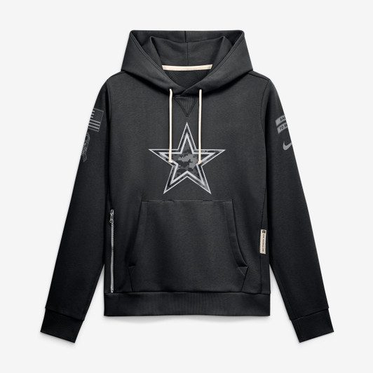 Dallas Cowboys Women's 2026 Salute to Service Sideline Dri-FIT Pullover Hoodie - Black