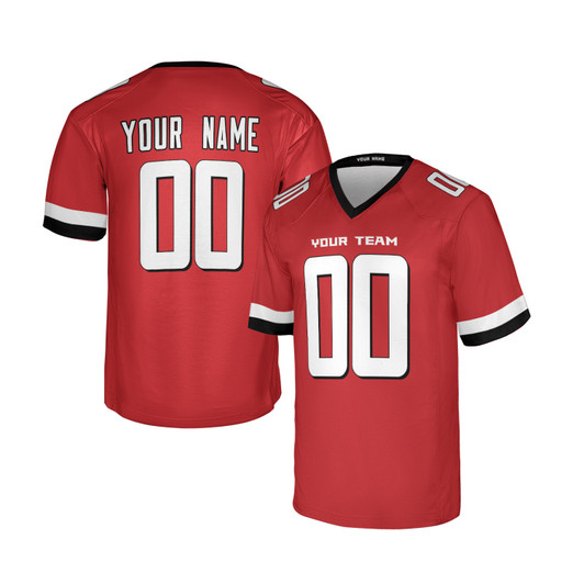 Personalized Men's Atlanta Falcons Football Jersey Red Legacy Retired Player Style - Custom Team, Name & Number