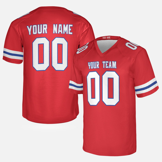 Personalized Men's New England Patriots Football Jersey Red Alternate Style - Custom Team, Name & Number
